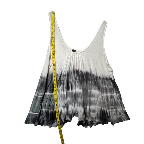 We The Free XS Womens Sleeveless Dip Dye Black&White Rayon Blend Flowy Tank Top - Picture 8 of 9